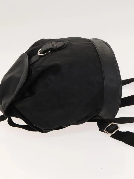 Salvatore Ferragamo Backpack Nylon Black Silver Auth 130220 main image 12